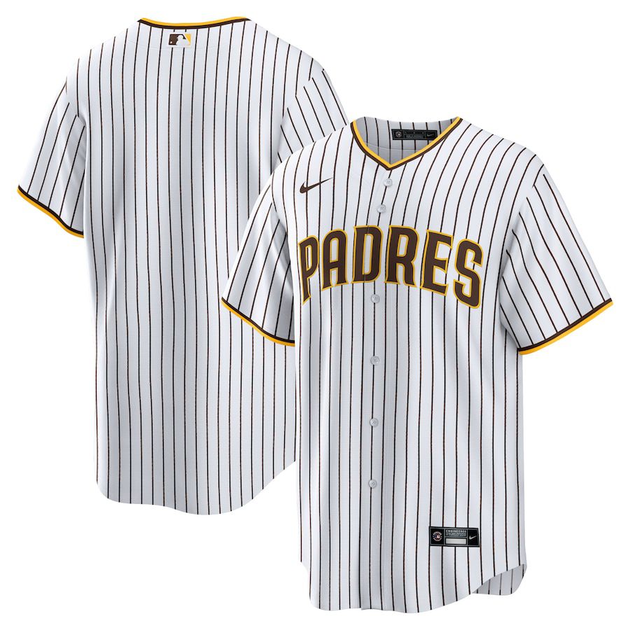 Men San Diego Padres Nike White Home Blank Replica MLB Jersey